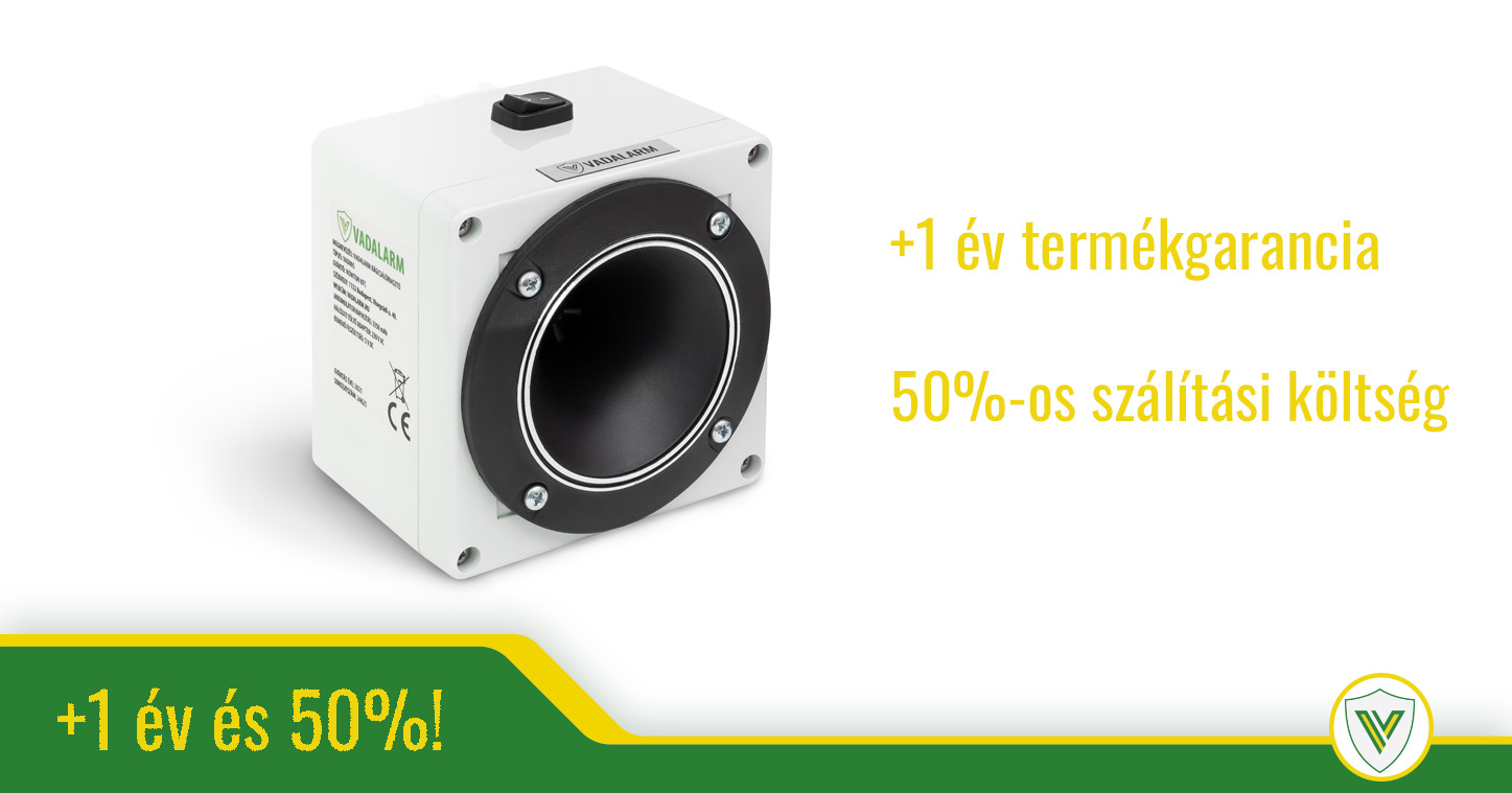 Plusz egy év garancia és 50%-os szállítási költség!
